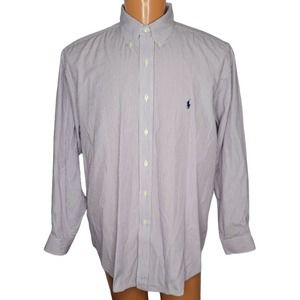 Ralph Lauren Mens Yarmouth Long Sleeve Shirt 17 34/35 Purple Check